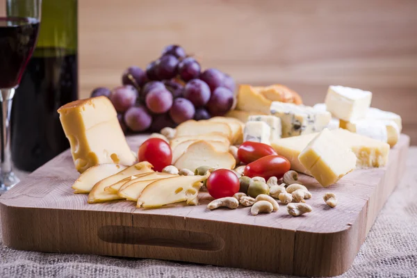Cheese platter and wine - a light snack