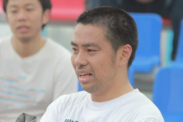 A friendly football match between sports journalists of Japan and Belarus. Minsk, September 2013