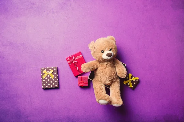 Gifts and teddy bear
