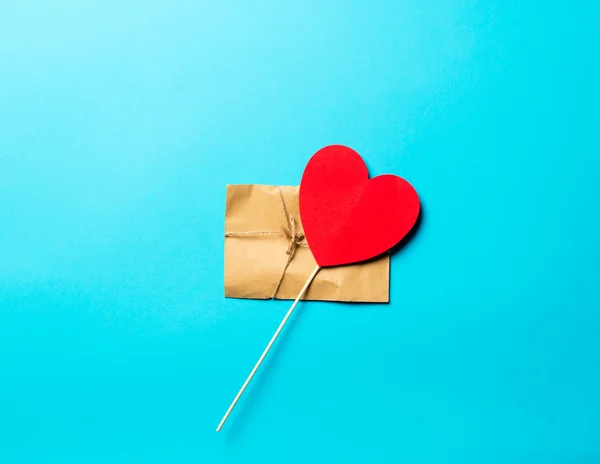 Heart shaped toy and envelope