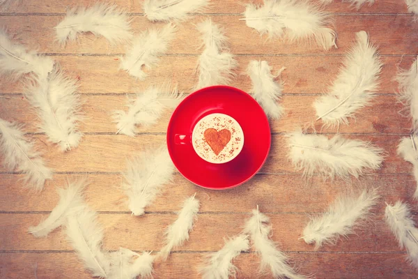 Cappuccino and feathers