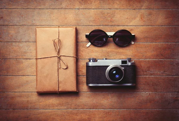 Camera and sunglasses with package