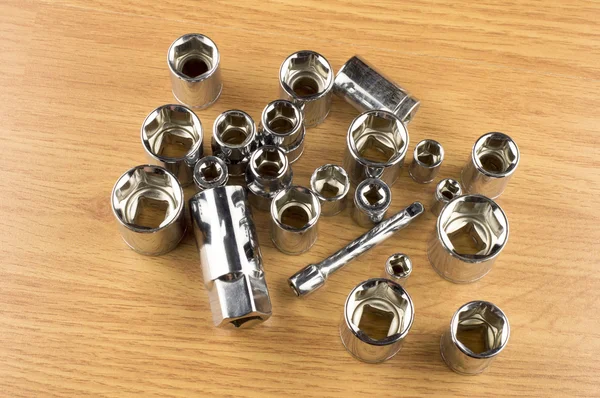 Set of different nozzle to tighten the bolts