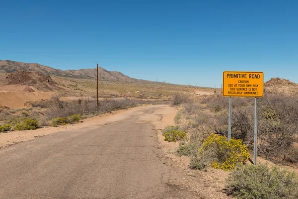 Rough desert road