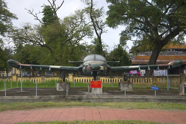 Plane Cessna A-37 Dragonfly front view. City Museum, Hue