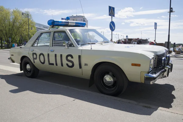 Police car Dodge Aspen conducts patrols on the streets of Savonlinna. Finland