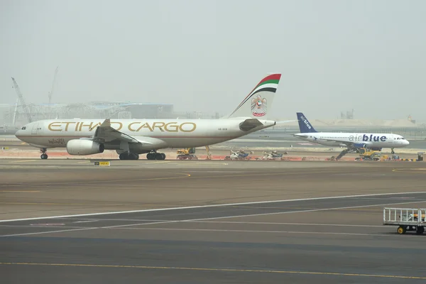 Cargo Airbus A330-200F (A6-DCB) Etihad Cargo during taxiing at the airport of Abu Dhabi