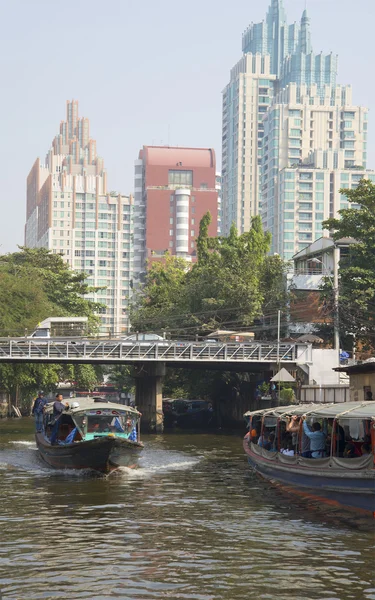 Motion passenger Shuttle boats on the Klong Saen SAEP. Bangkok