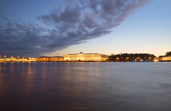 The view of the building of the Academy of Arts. White night in St. Petersburg