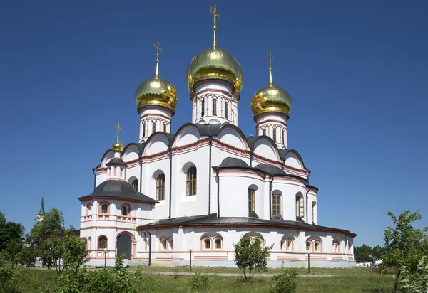 Cathedral of the icon of the Iveron Mother of God in the Valday Iversky Svyatoozerska mother of God monastery. Novgorod region