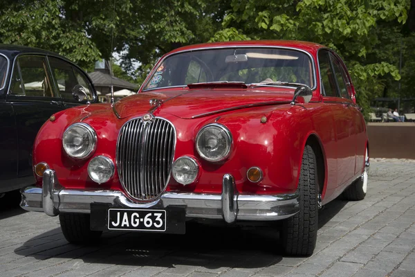 Jaguar Mk.-1 at the gathering of the club of owners of cars brand Jaguar. Turku, Finland