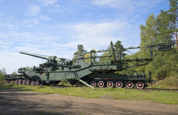 305-mm gun mount on the Transporter TM-3-12. Fort Krasnaya Gorka (Krasnoflotsk)