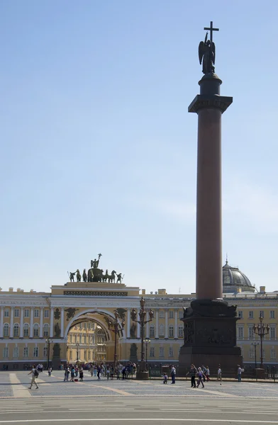 The Alexander column and the arch of the General staff. Palace square, St. Petersburg