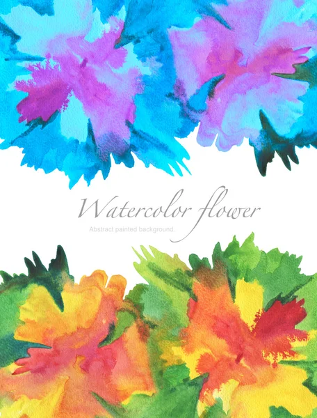 Watercolor flower painted background.