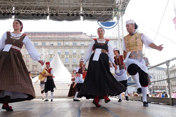 Members of folk group Kumpanija from Blato, island of Korcula, Croatia  during the 50th International Folklore Festival in Zagreb
