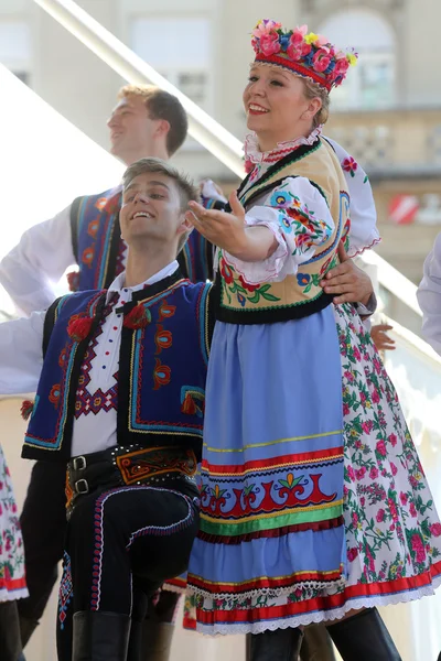 Members of folk group Edmonton (Alberta), Ukrainian dancers Viter from Canada during the 48th International Folklore Festival in Zagreb