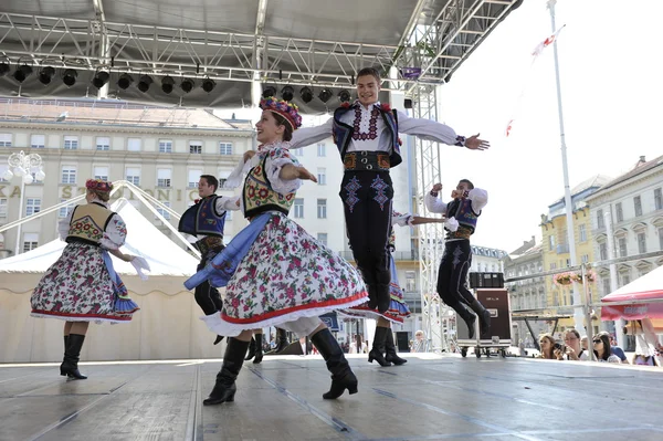 Members of folk group Edmonton (Alberta), Ukrainian dancers Viter from Canada during the 48th International Folklore Festival in Zagreb