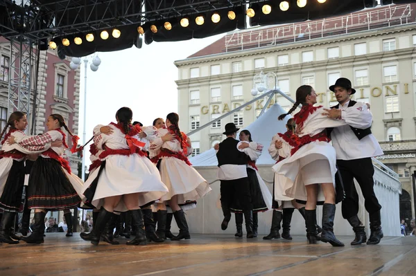 Members of folk group Mississauga, Ontario, Croatian parish folk group Sljeme from Canada during the 48th International Folklore Festival in Zagreb