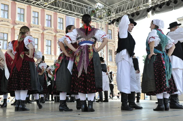 Members of folk group Selacka Sloga from Nedelisce, Croatia during the 48th International Folklore Festival in Zagreb