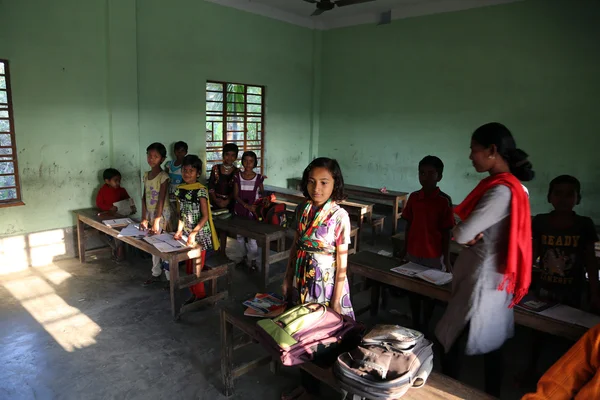 Kids learn at school, Kumrokhali, West Bengal, India