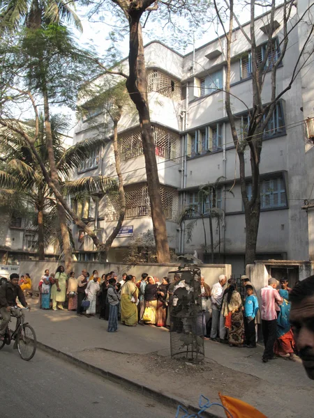 KOLKATA, INDIA, FEBRUARY 03, 2009: People are coming for free medical assistance in Jisu Bhavan house established by Mother Teresa and run by the Missionaries of Charity Fathers in Kolkata