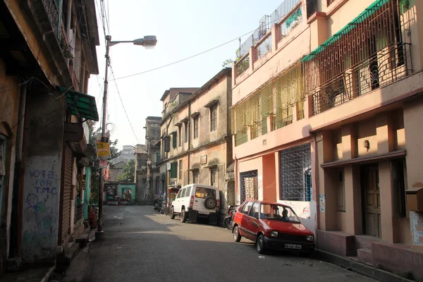 Empty street in in Kolkata