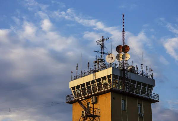 Air Traffic Control tower essential to aircraft operations at a busy airport