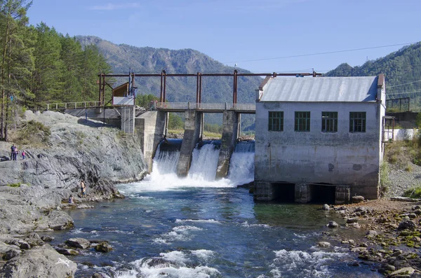 The hydroelectric power station destroyed among the nature