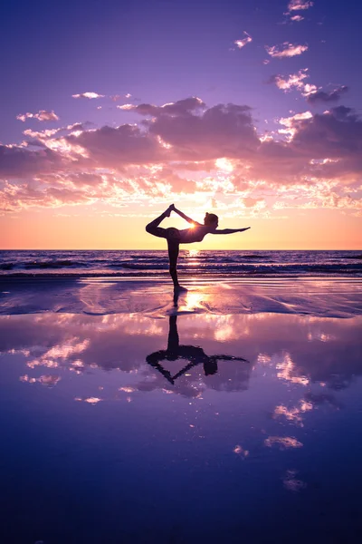 Woman practicing yoga