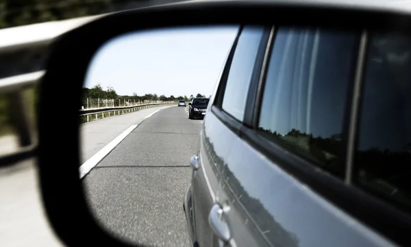 Car mirror reflection