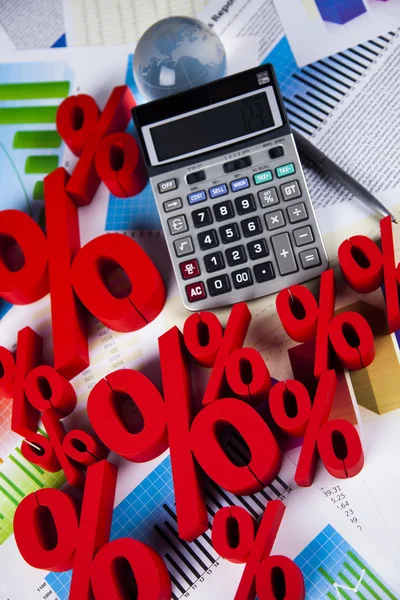 Finance background with percent symbols
