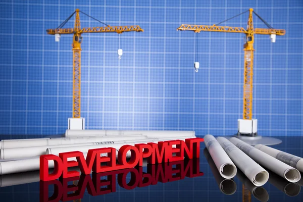 Development, Buildings under construction background