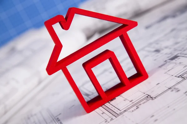 House model, architecture blueprints concept