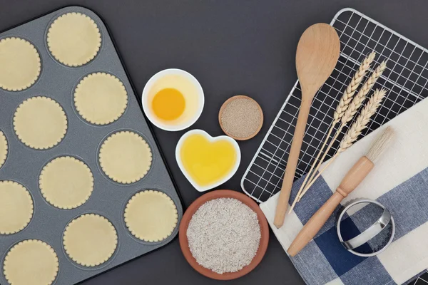 Pastry Making with Ingredients and Utensils