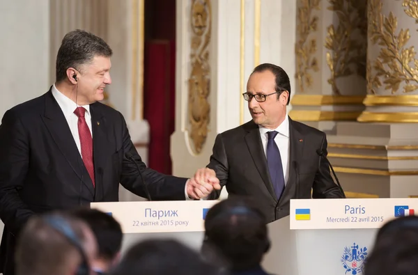 Press conference of Petro Poroshenko and Francois Hollande