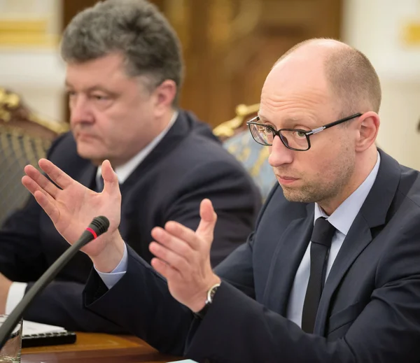 Petro Poroshenko and Arseniy Yatsenyuk