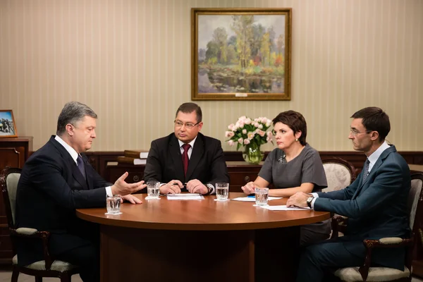 Interviews of Petro Poroshenko for Ukrainian TV channels