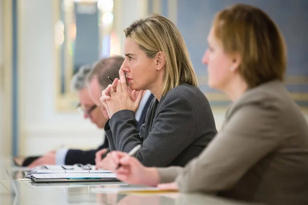 Policy Federica Mogherini during a meeting with President of Ukraine Petro Poroshenko