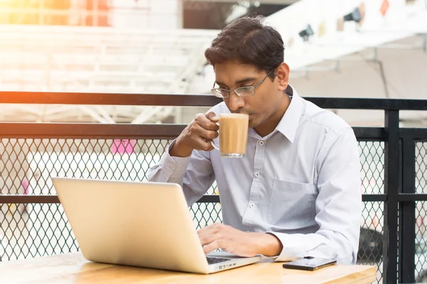 Indian business man with laptop