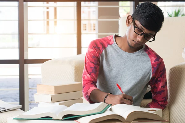 Indian student doing homework