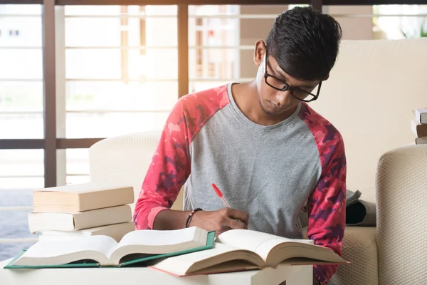Indian student doing homework