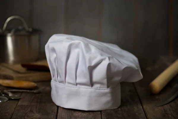 Chef hat on kitchen