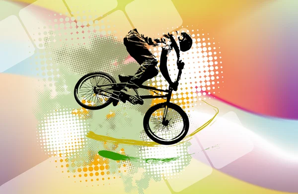 BMX biker illustration