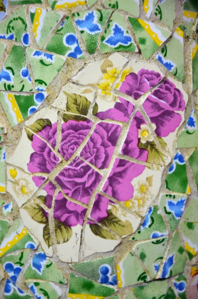 Colorful purple roses mosaic pattern