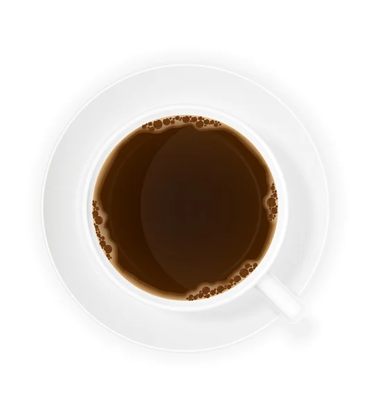 Cup of coffee top view vector illustration