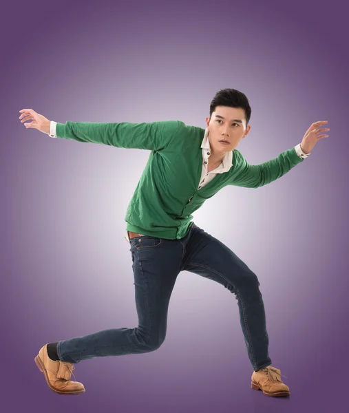 Asian young man dance