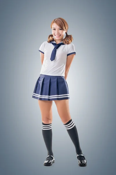 Japanese style school girl in sailor suit