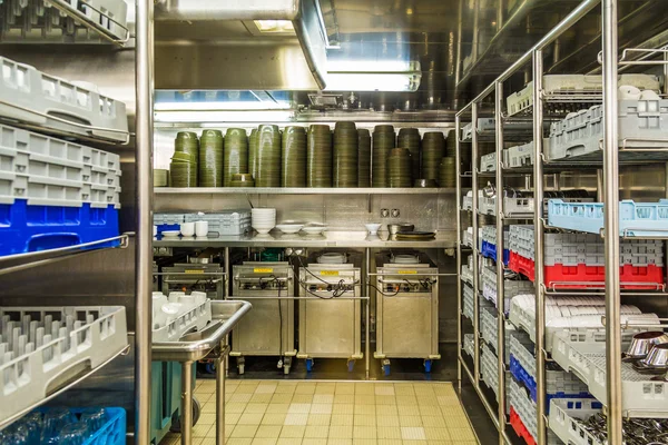 Dishwashing Section of Commercial Kitchen