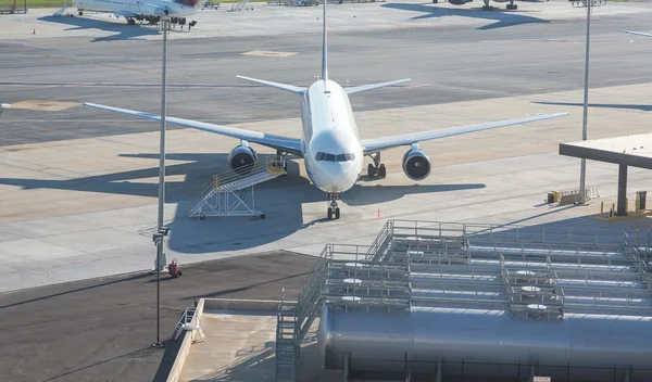 Airplane by Fuel Tanks