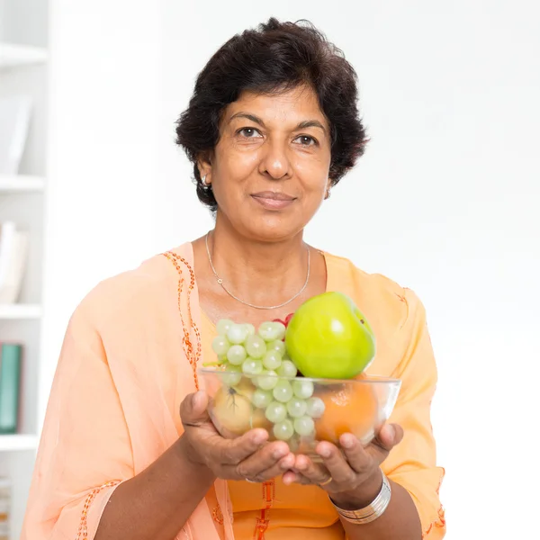 Indian mature woman healthy lifestyle